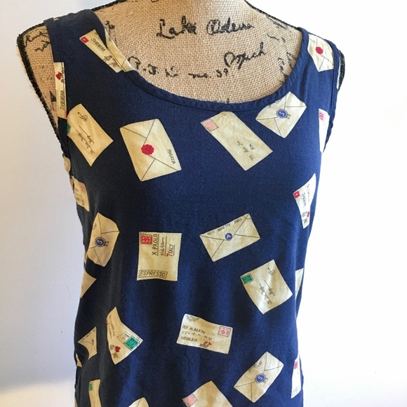 Vintage Tops - Postcard Tank Top